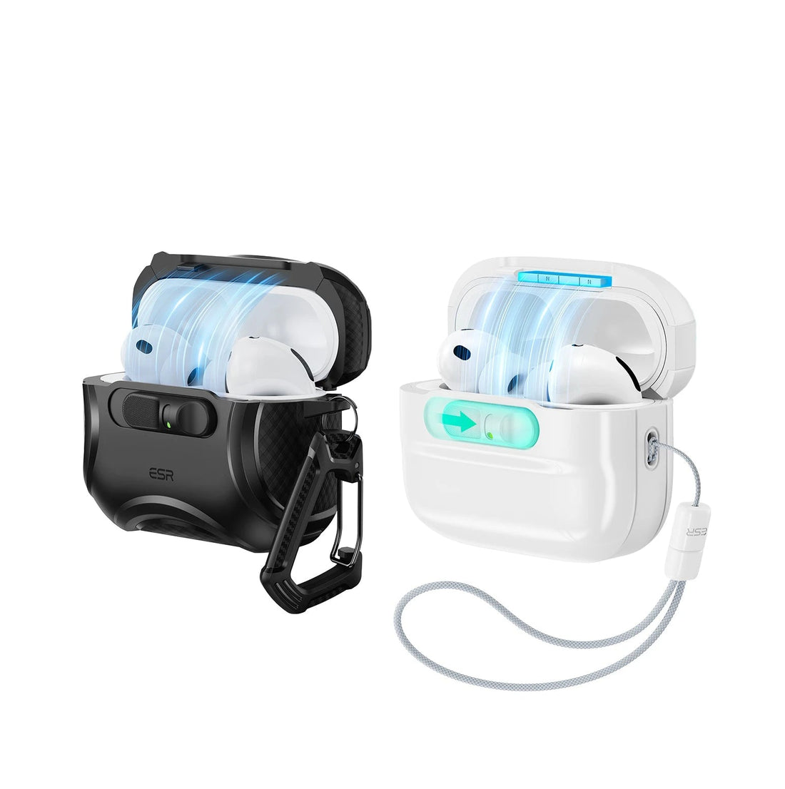 AirPods Pro 3 Dual Style Security Lock Bundle - Black & White ESR ESR