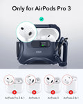AirPods Pro 3 Dual Style Security Lock Bundle - Navy Blue & Black ESR ESR