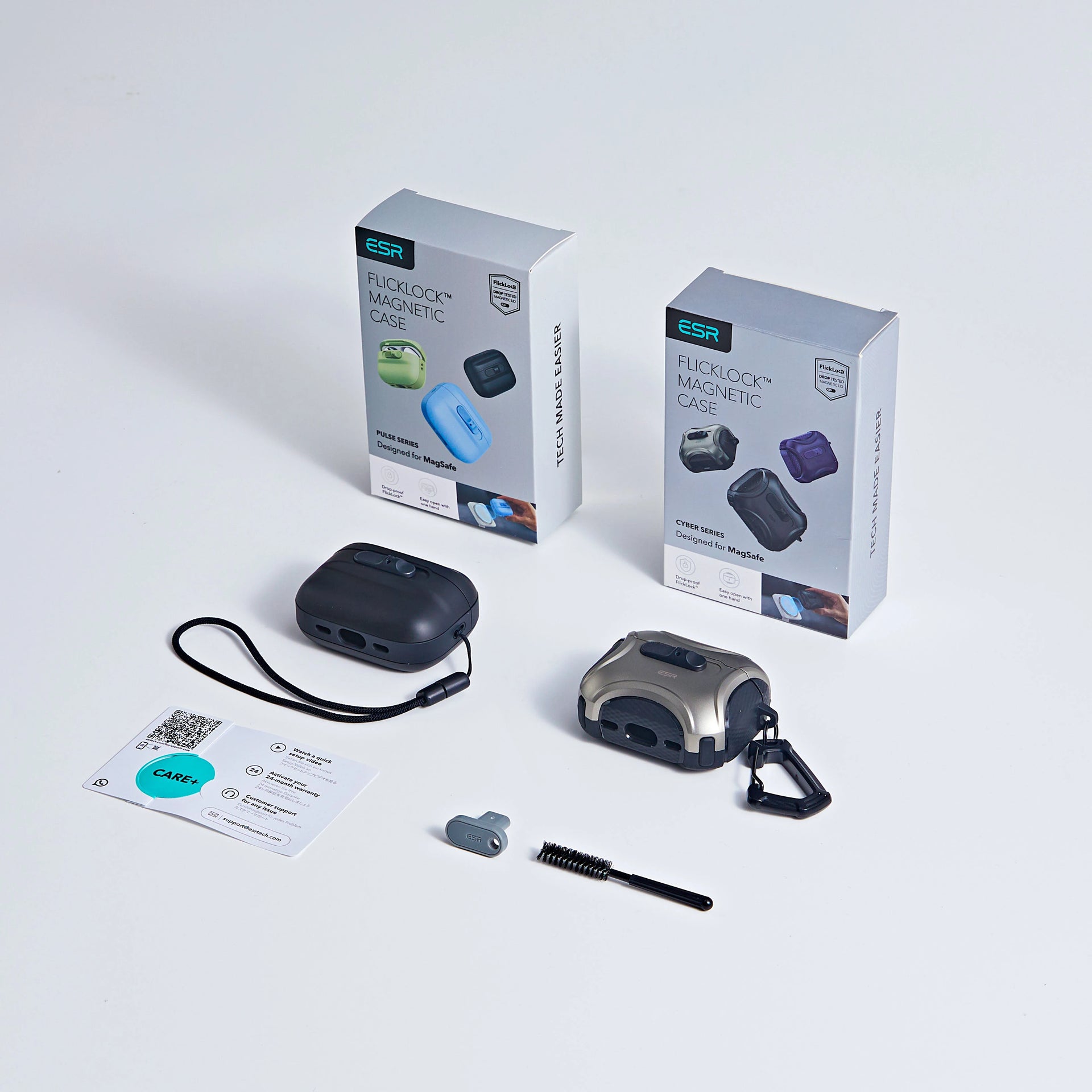 AirPods Pro 3 Dual Style Security Lock Bundle - Titanium & Black ESR ESR