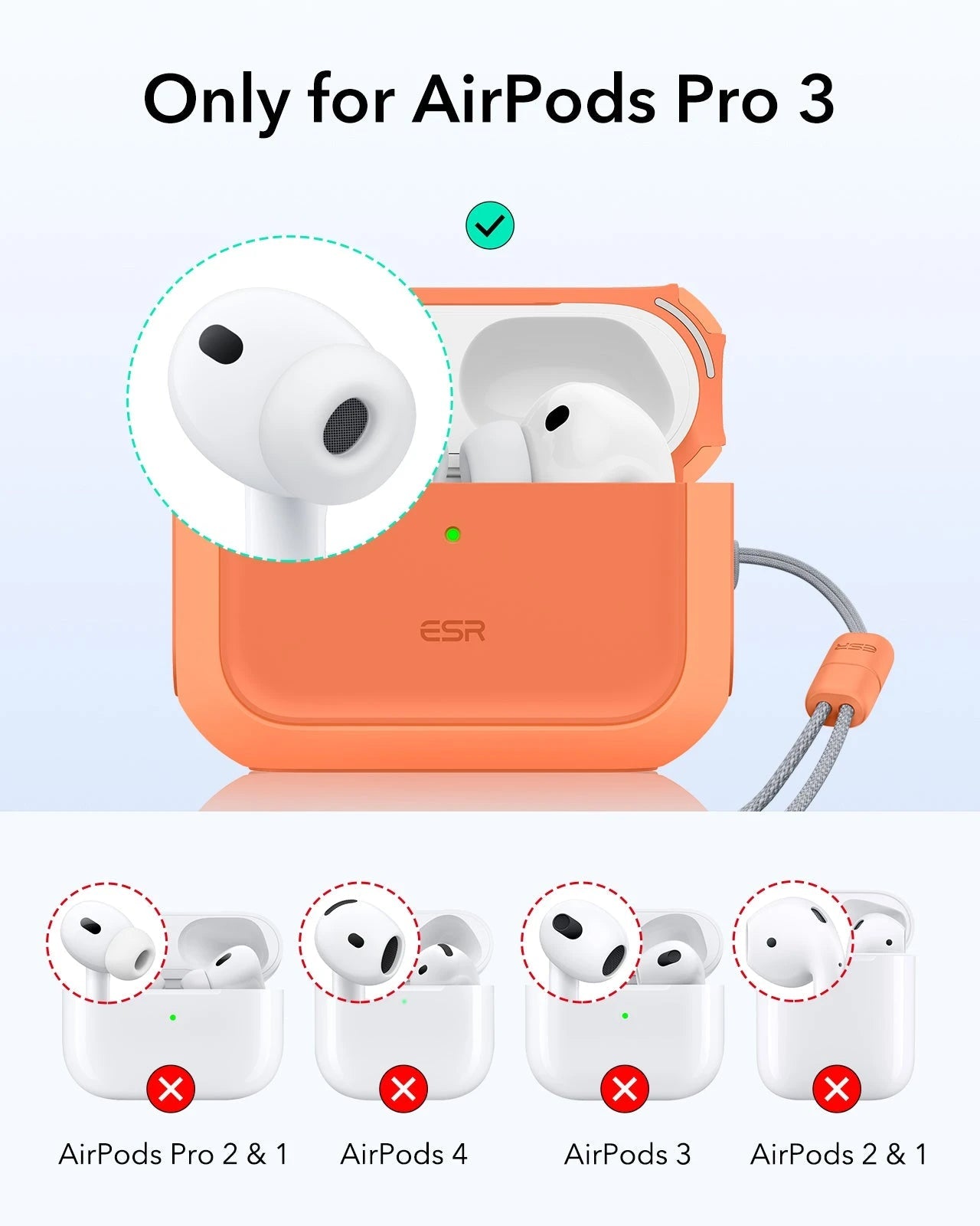 AirPods Pro 3 Oribt Hybird Magnetic Case - Orange