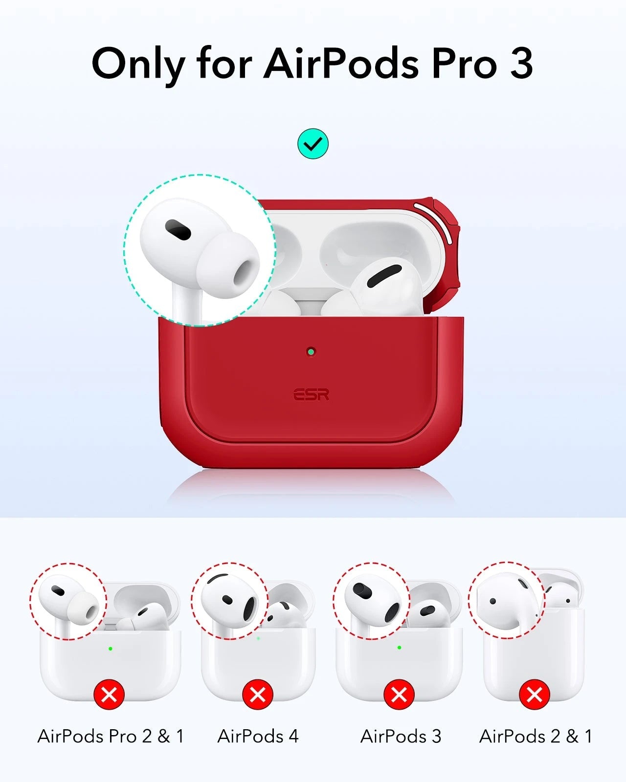 AirPods Pro 3 Oribt Hybird Magnetic Case - Dark Red ESR ESR