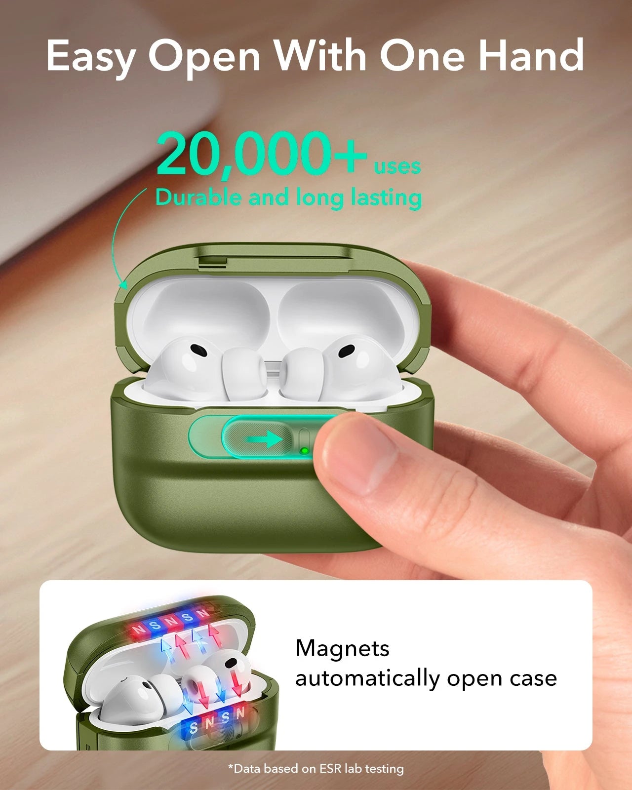 AirPods Pro 3 Pulse FlickLock Magnetic Case - Green ESR ESR