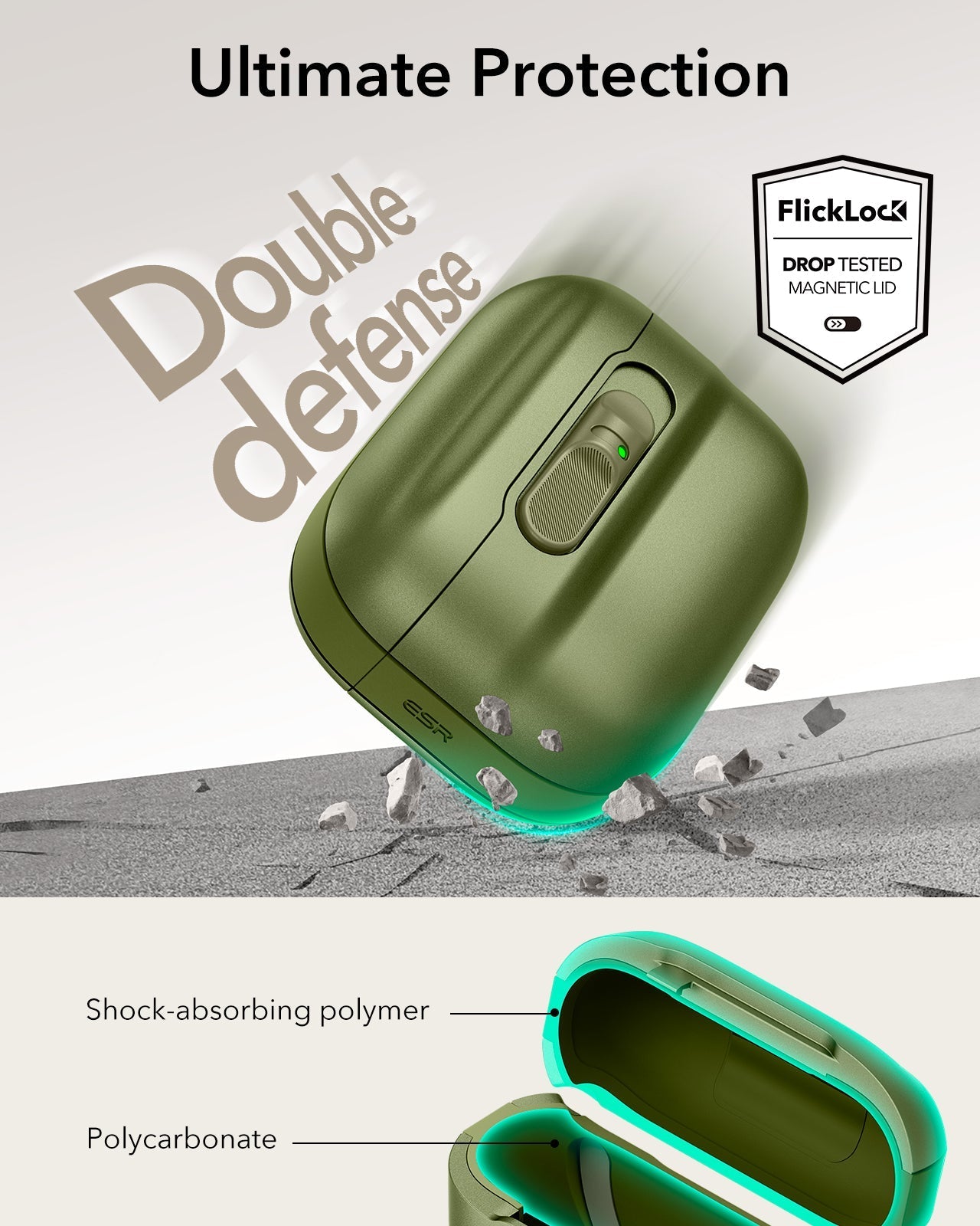 AirPods Pro 3 Pulse FlickLock Magnetic Case - Green ESR ESR