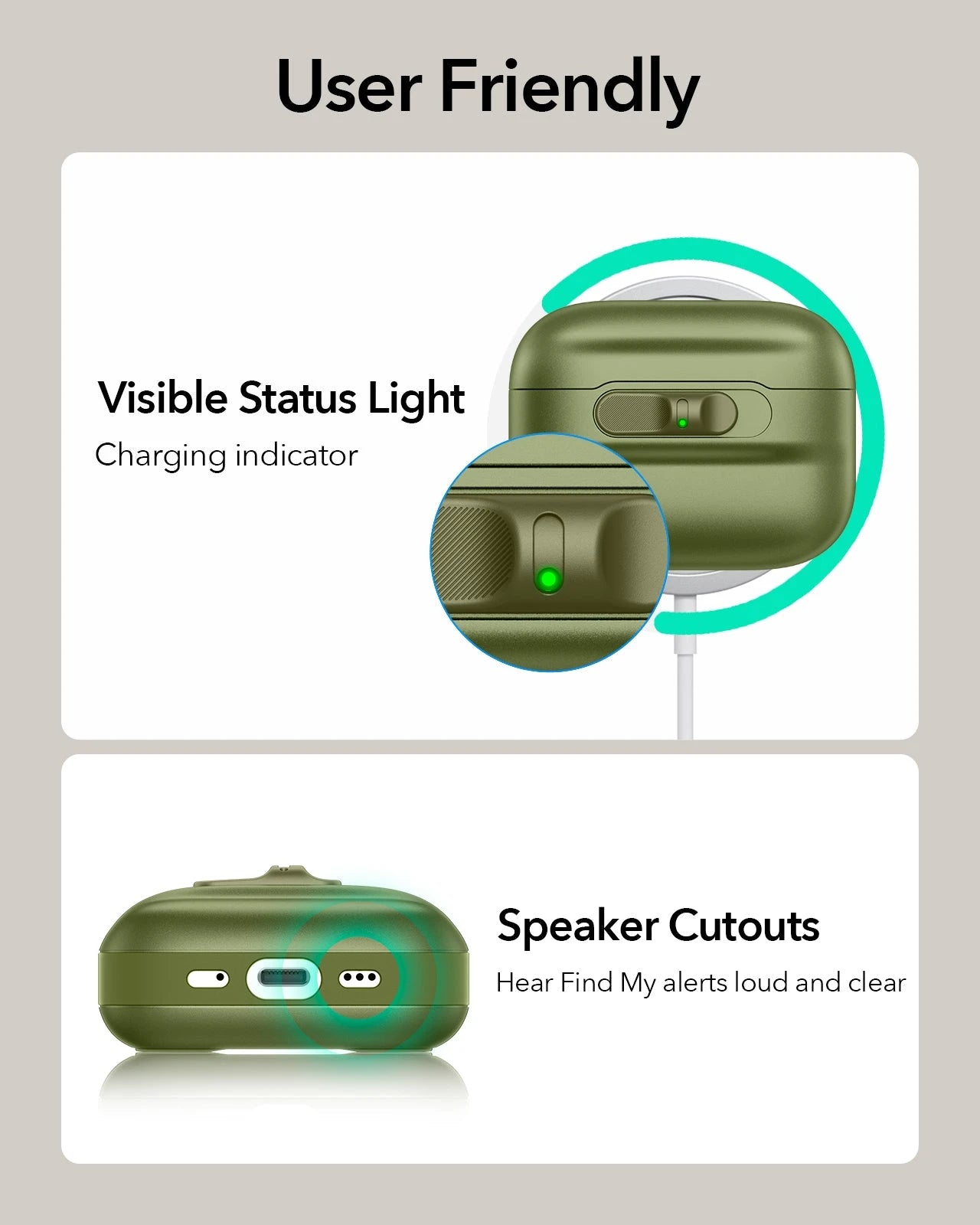 AirPods Pro 3 Pulse FlickLock Magnetic Case - Green ESR ESR