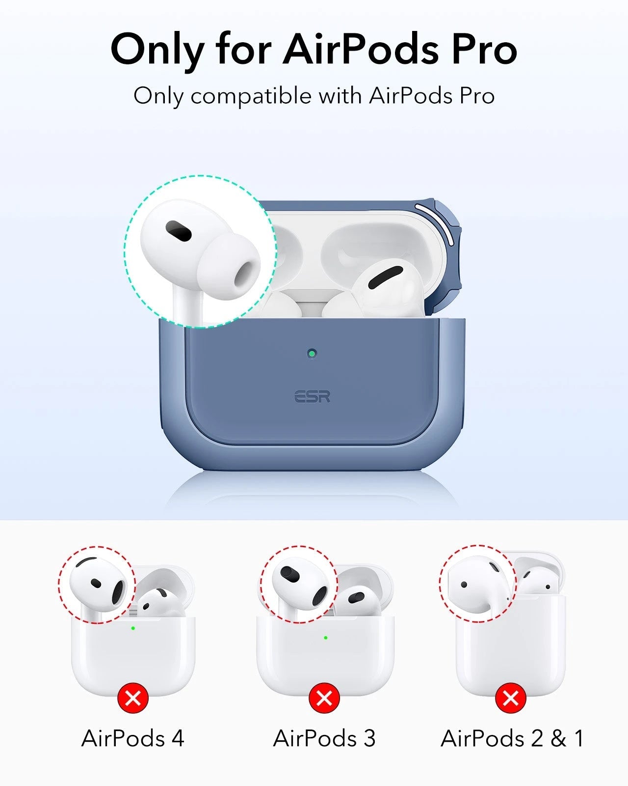 AirPods Pro (2023/2022/2019) Orbit Hybrid Case (HaloLock) - Dark Blue ESR ESR