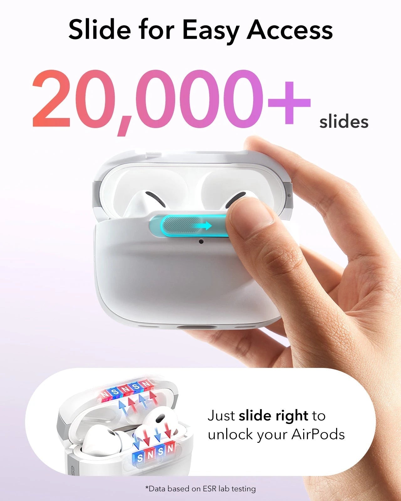 AirPods Pro (2023/2022/2019) Pulse FlickLock Case (HaloLock) - White ESR ESR