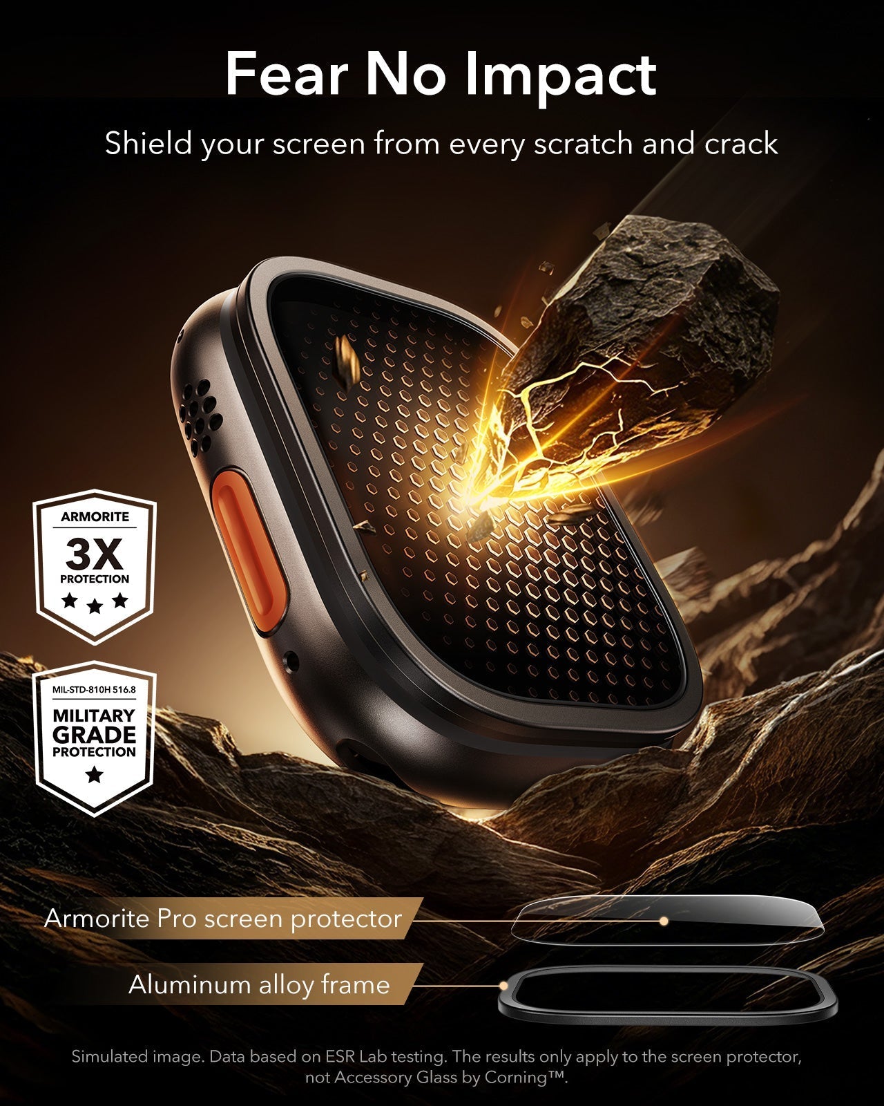 Apple Watch Ultra 3 Armorite® Pro Screen Protector (Bezel) - Black ESR ESR