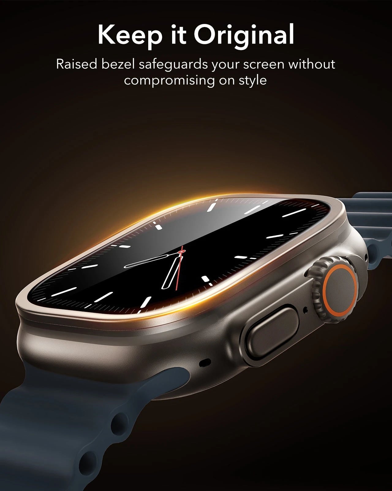 Apple Watch Ultra 3 Armorite® Pro Screen Protector (Bezel) - Titanium / Black ESR ESR