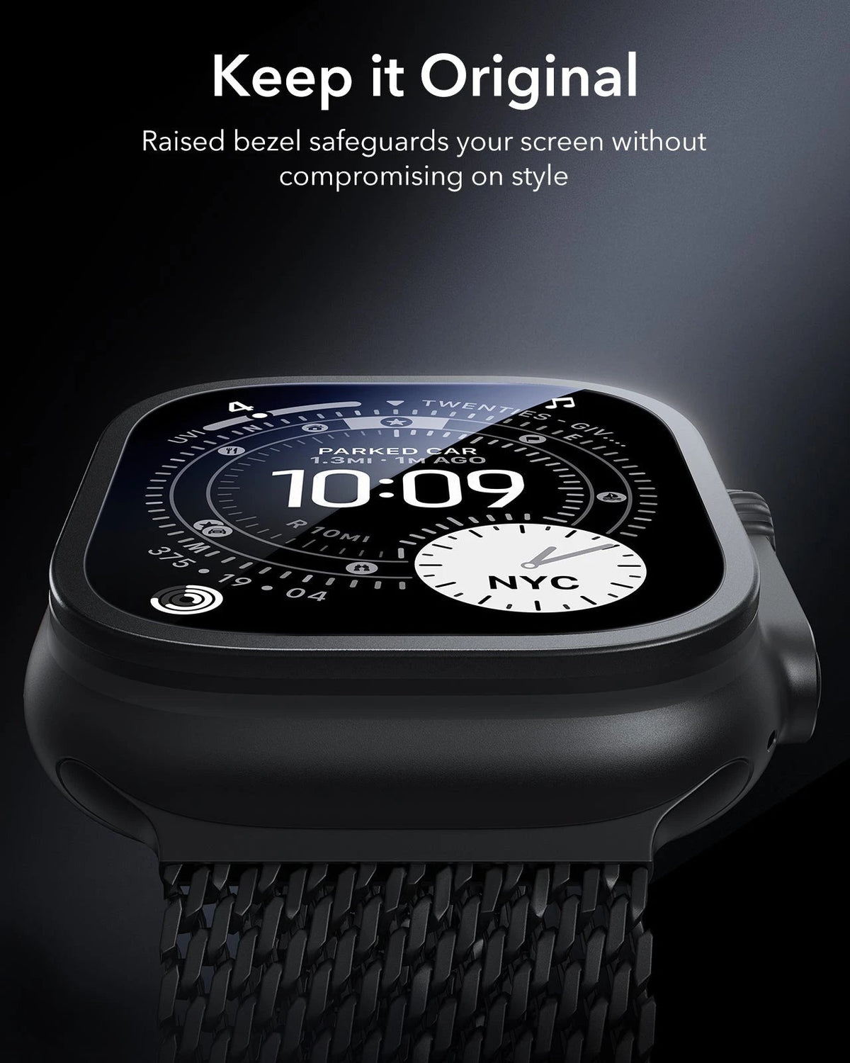 Apple Watch Ultra 4 Armorite Screen Protector (Bezel) - Black ESR ESR