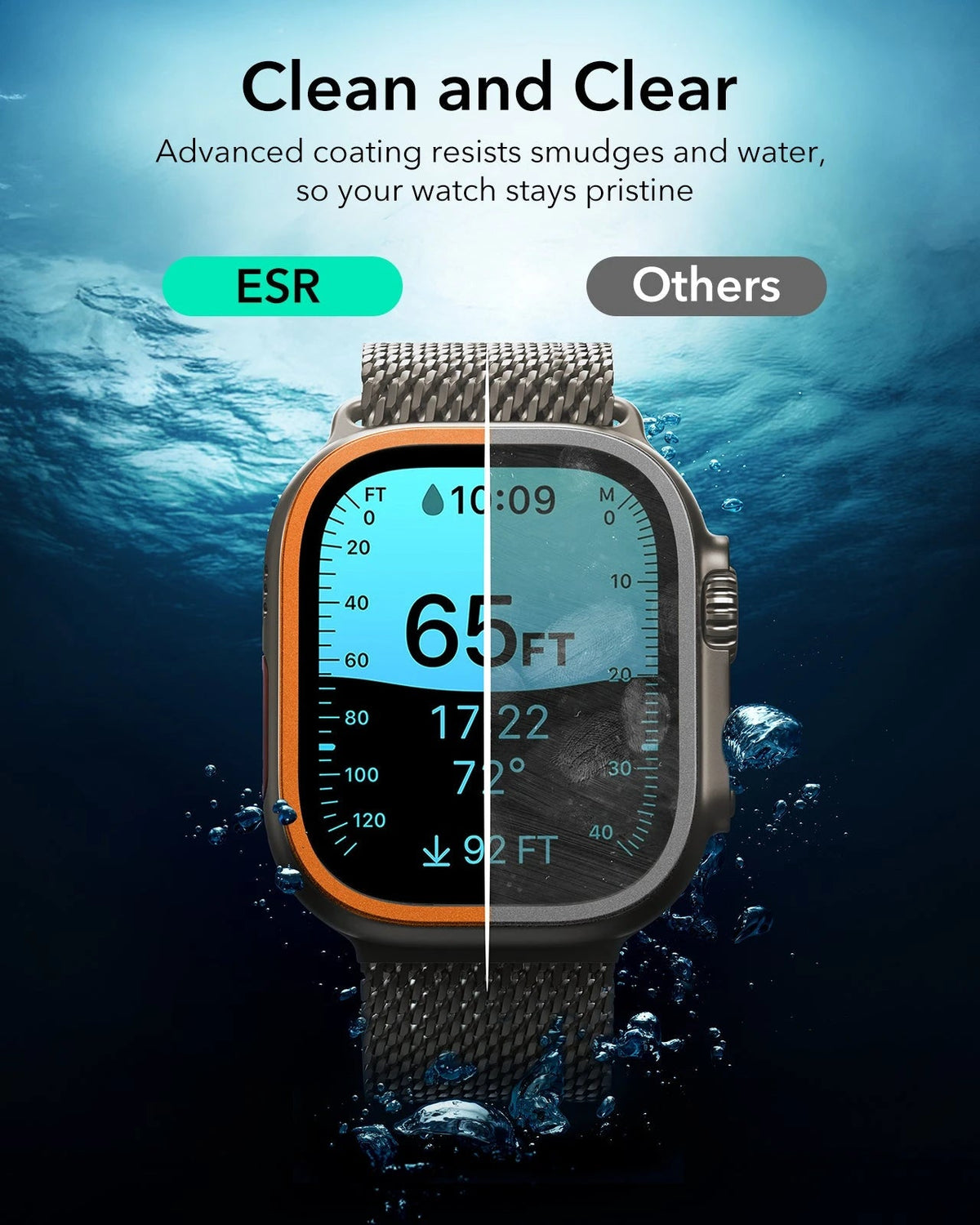 Apple Watch Ultra 4 Armorite Screen Protector (Bezel) - Orange ESR ESR