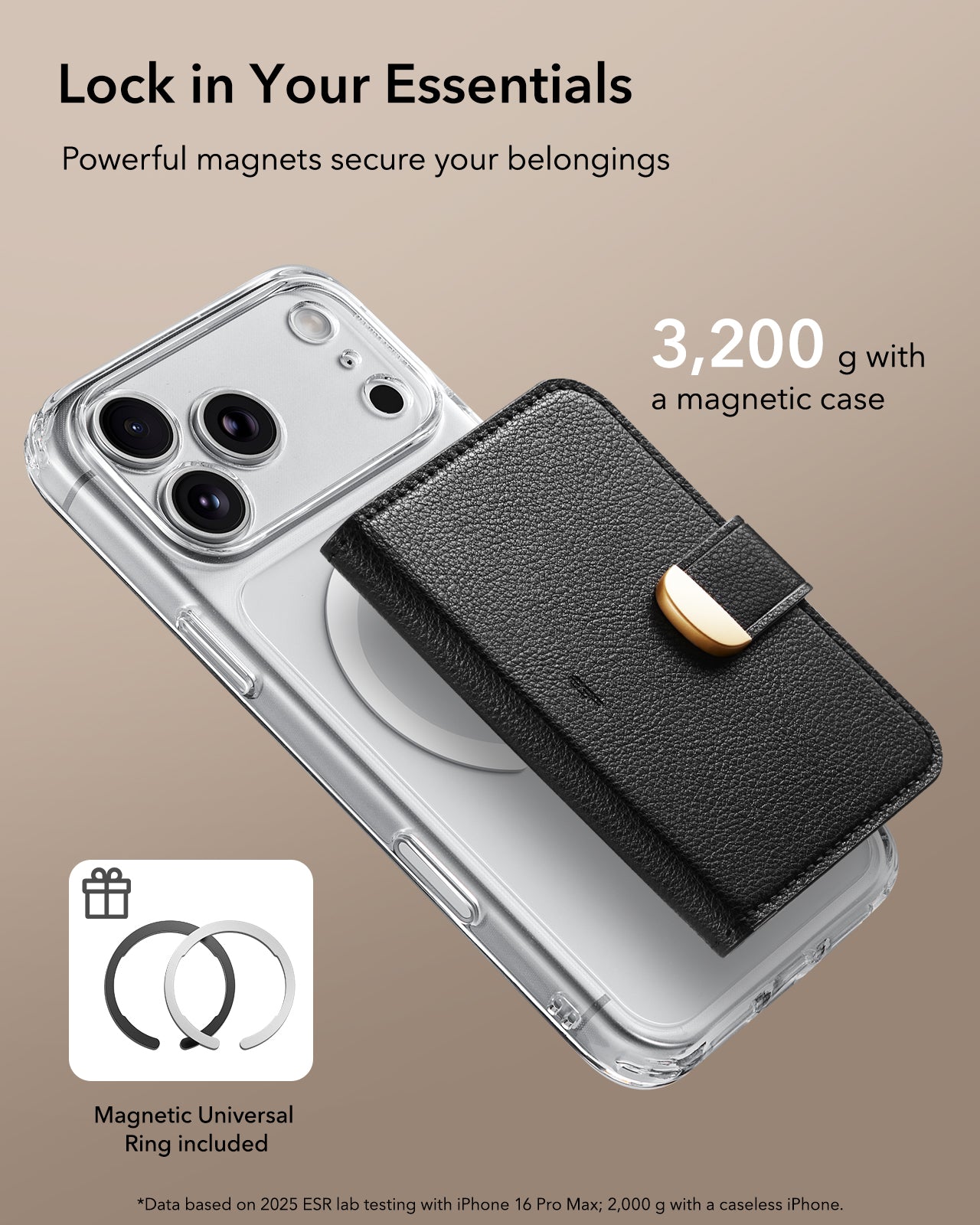 Aura Clutch Magnetic Wallet - Black ESR ESR