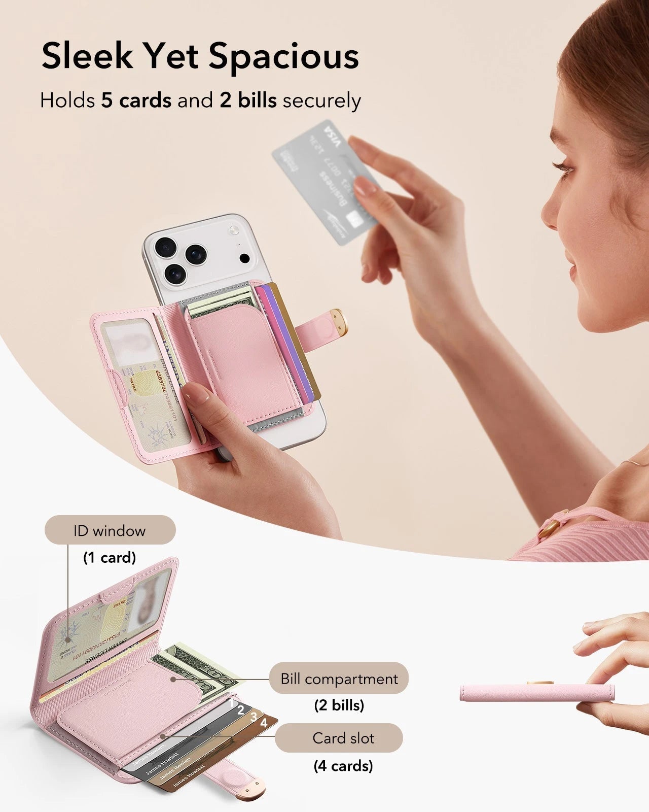 Aura Clutch Magnetic Wallet - Pink ESR ESR