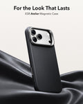 ESR Black Leather iPhone 17 Pro Magsafe Case with Stand For the Look That Lasts