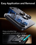 ESR Black iPhone 18 Pro Max Corning Glass Camera Lens Protector Easy Application and Removal
