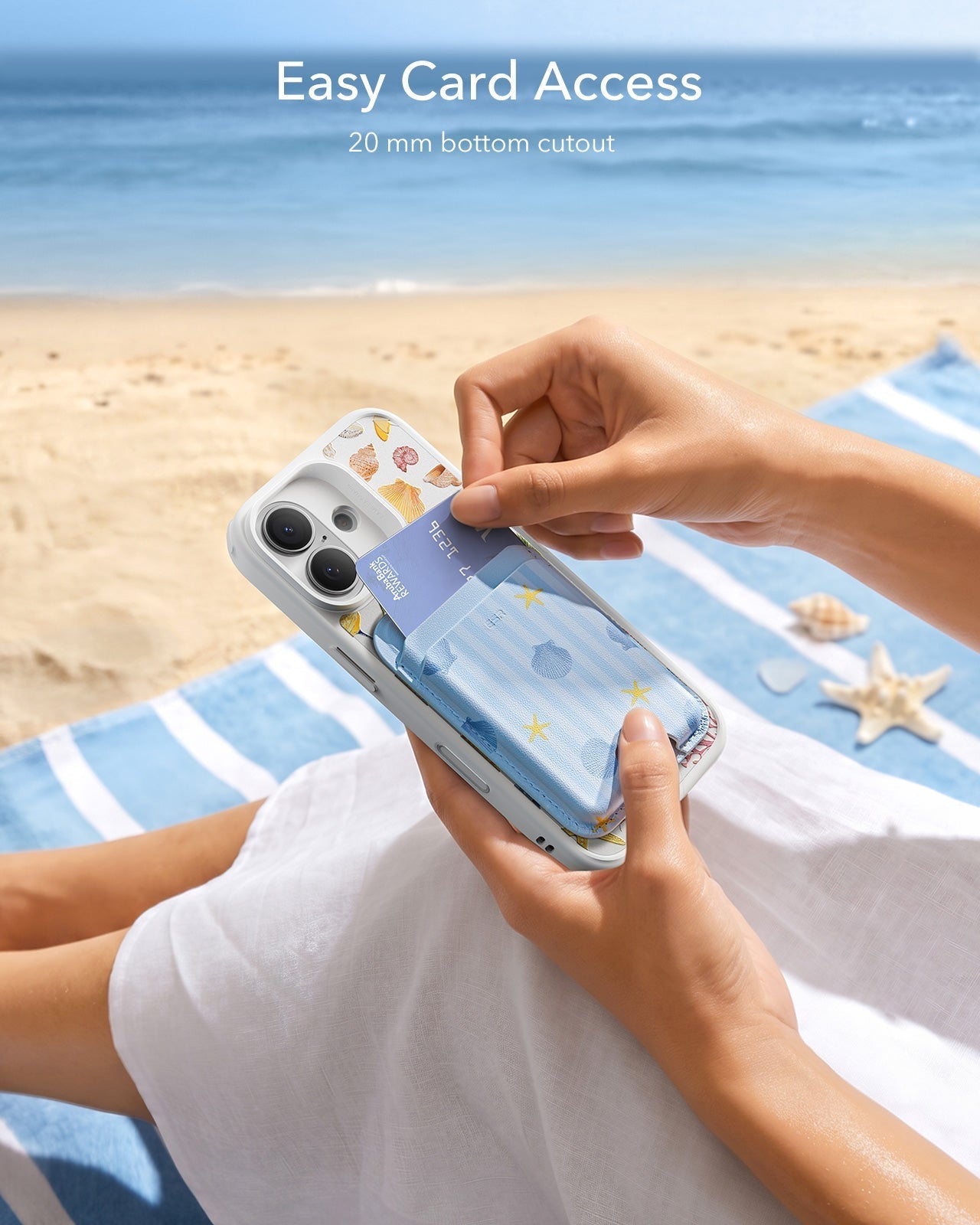 Classic-Magnetic-Wallet-Coastal-Summer-ESR-Easy Card Access
