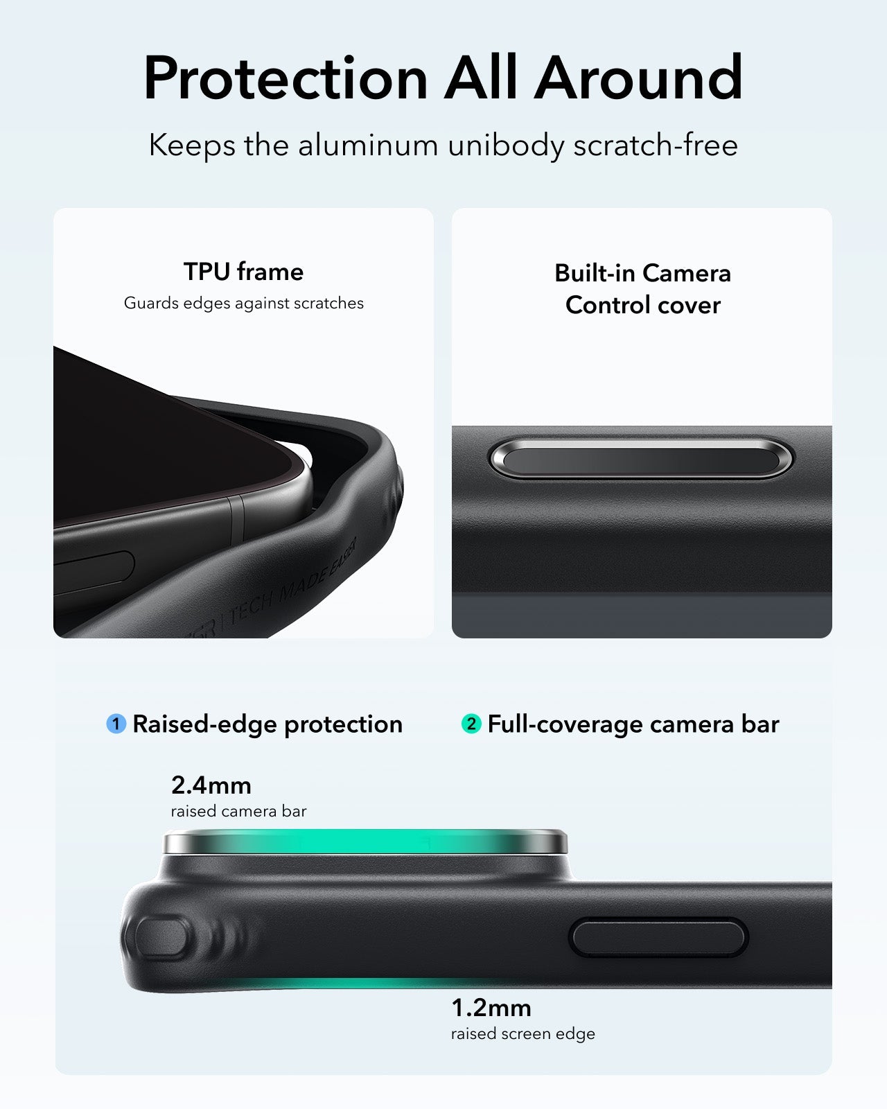 ESR Clear Black iPhone 18 Pro Max Magsafe Slim Phone Case with Stand Protection All Around