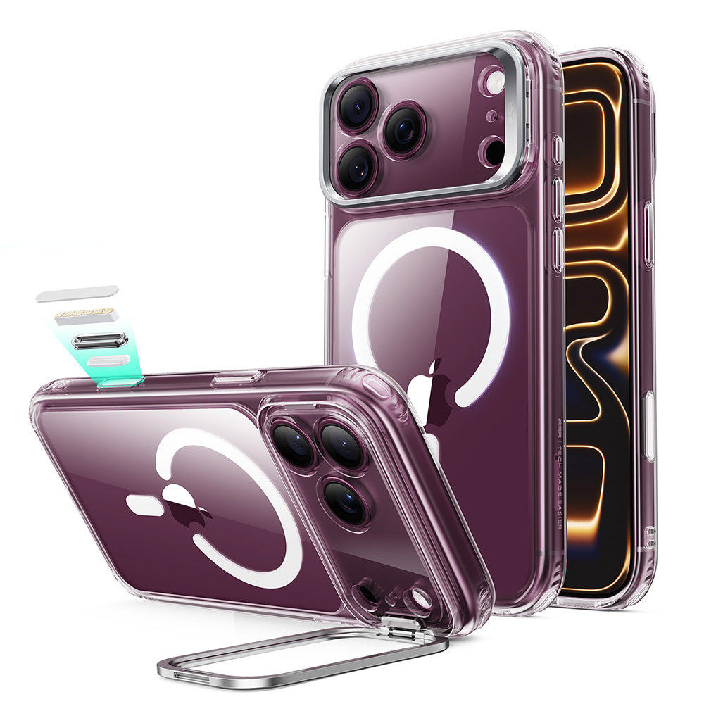 Clear iPhone 18 Pro Max Magsafe Slim Phone Case with Stand