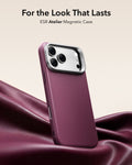 ESR Deep Burgundy Leather iPhone 18 Pro Max Magsafe Case with Stand For the Look That Lasts