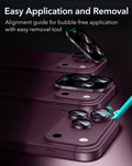 ESR Deep Burgundy iPhone 18 Pro/Pro Max Armorite Camera Lens Protector Easy Application and Removal