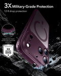 ESR Frosted Deep Burgundy iPhone 18 Pro Max Magsafe Slim Phone Case 3X Military-Grade Protection