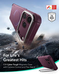 ESR Deep Burgundy iPhone 18 Pro Max Tough Phone Case Magsafe with Stand For Life's Greatest Hits