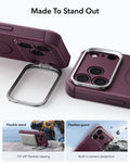 ESR Deep Burgundy iPhone 18 Pro Tough Phone Case Magsafe with Stand Made To Stand Out