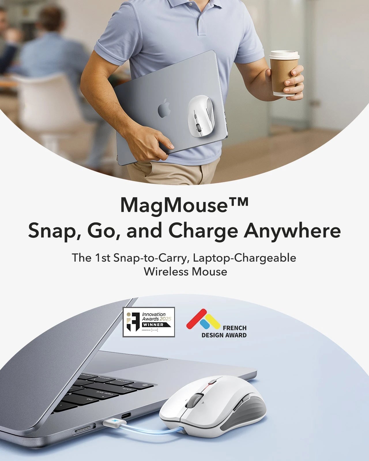 ESR MagMouse™ Wireless Mouse - Gray ESR ESR