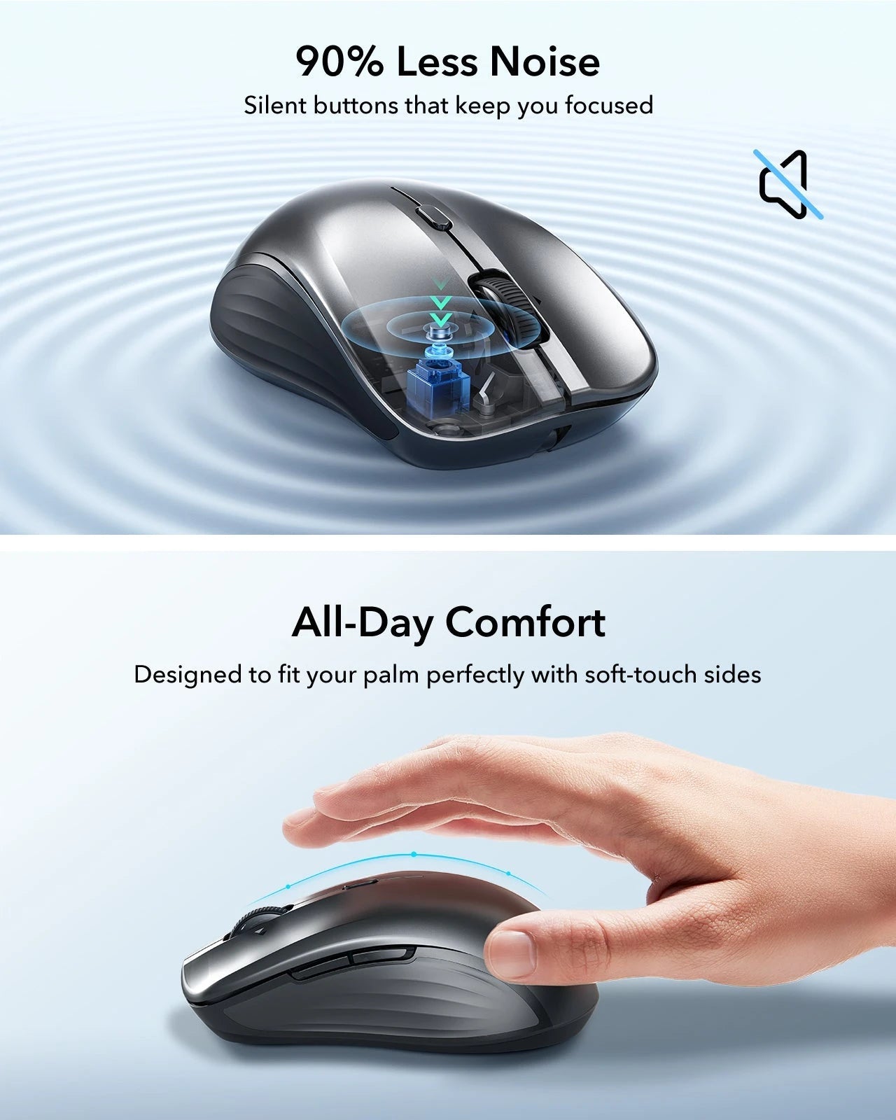 90% less noise