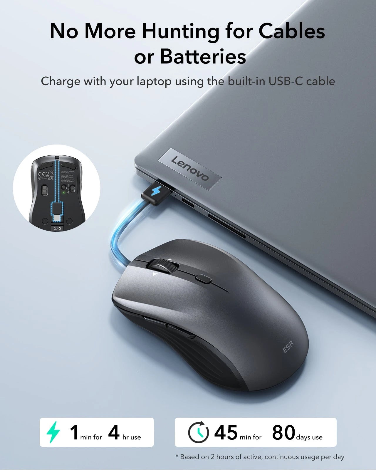 ESR MagMouse™ Wireless Mouse - Gray ESR ESR