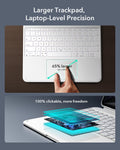Larger Trackpad Laptop-Level Precision with white keyboard case