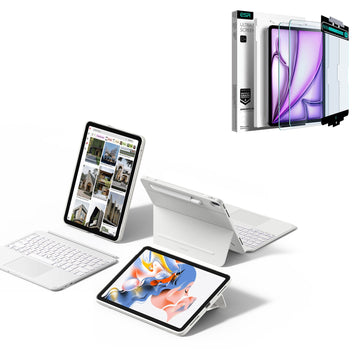 iPad Air 13" (M3) 2025 Shift Tastaturhülle (abnehmbar) Schutz-Bundle - DE Layout - White
