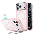 Frosted Bubblegum Pink iPhone 18 Pro Max Magsafe Slim Phone Case with Stand