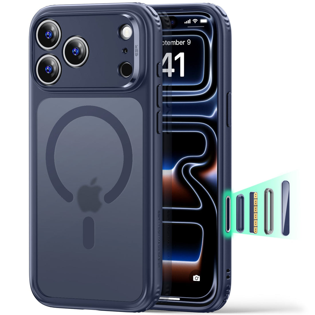 ESR Frosted Blue iPhone 18 Pro Max Magsafe Slim Phone Case