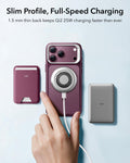 ESR Frosted Deep Burgundy Blue iPhone 18 Pro Magsafe Slim Phone Case with Stand Slim Profile, Full-Speed Charging