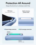 ESR Frosted Misty Blue iPhone 18 Pro Max Magsafe Slim Phone Case with Stand Protection All Around