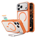 Frosted Orange iPhone 18 Pro Max Magsafe Slim Phone Case with Stand