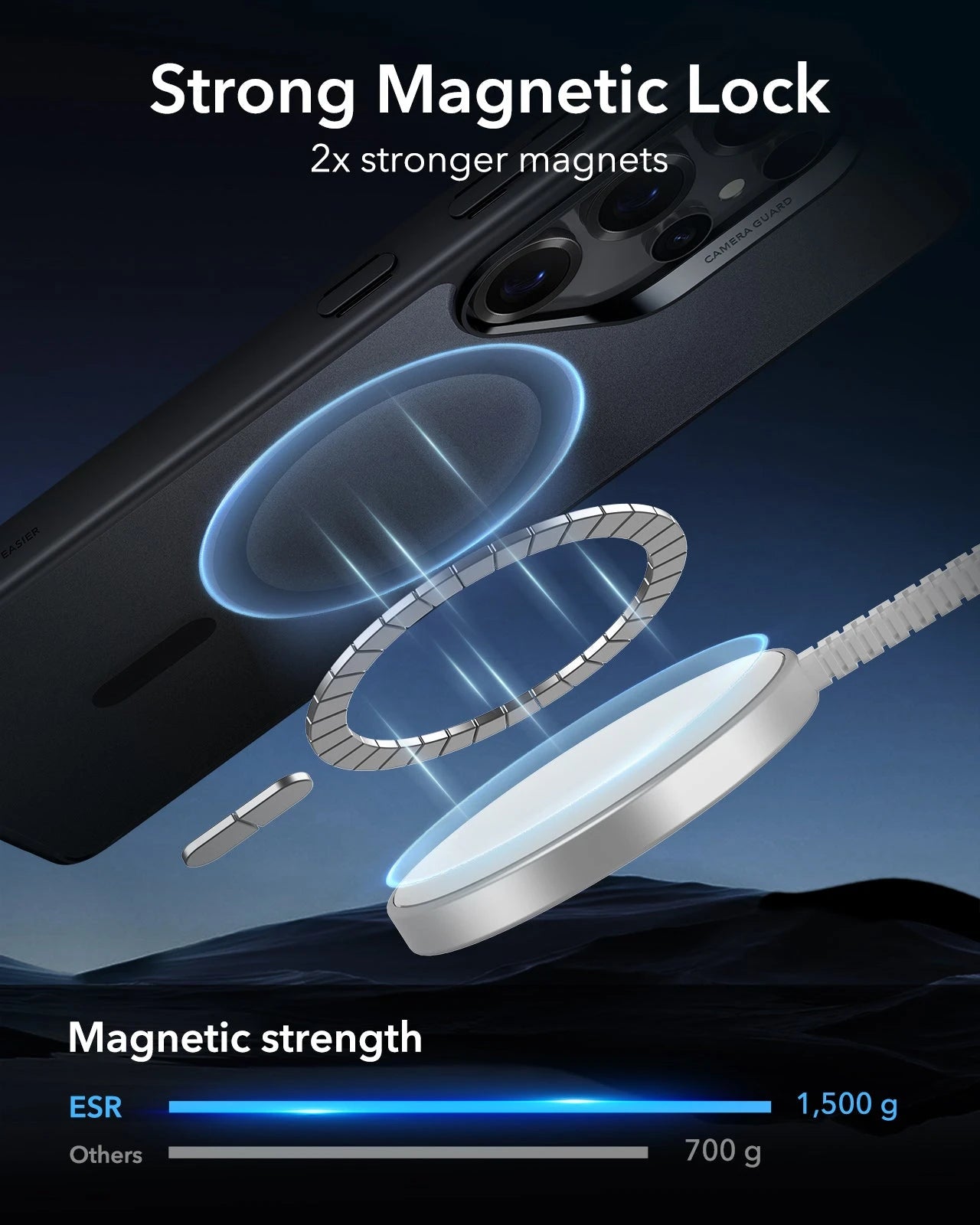 Galaxy S25 Ultra HaloLock Classic Hybrid Case - Frosted Black