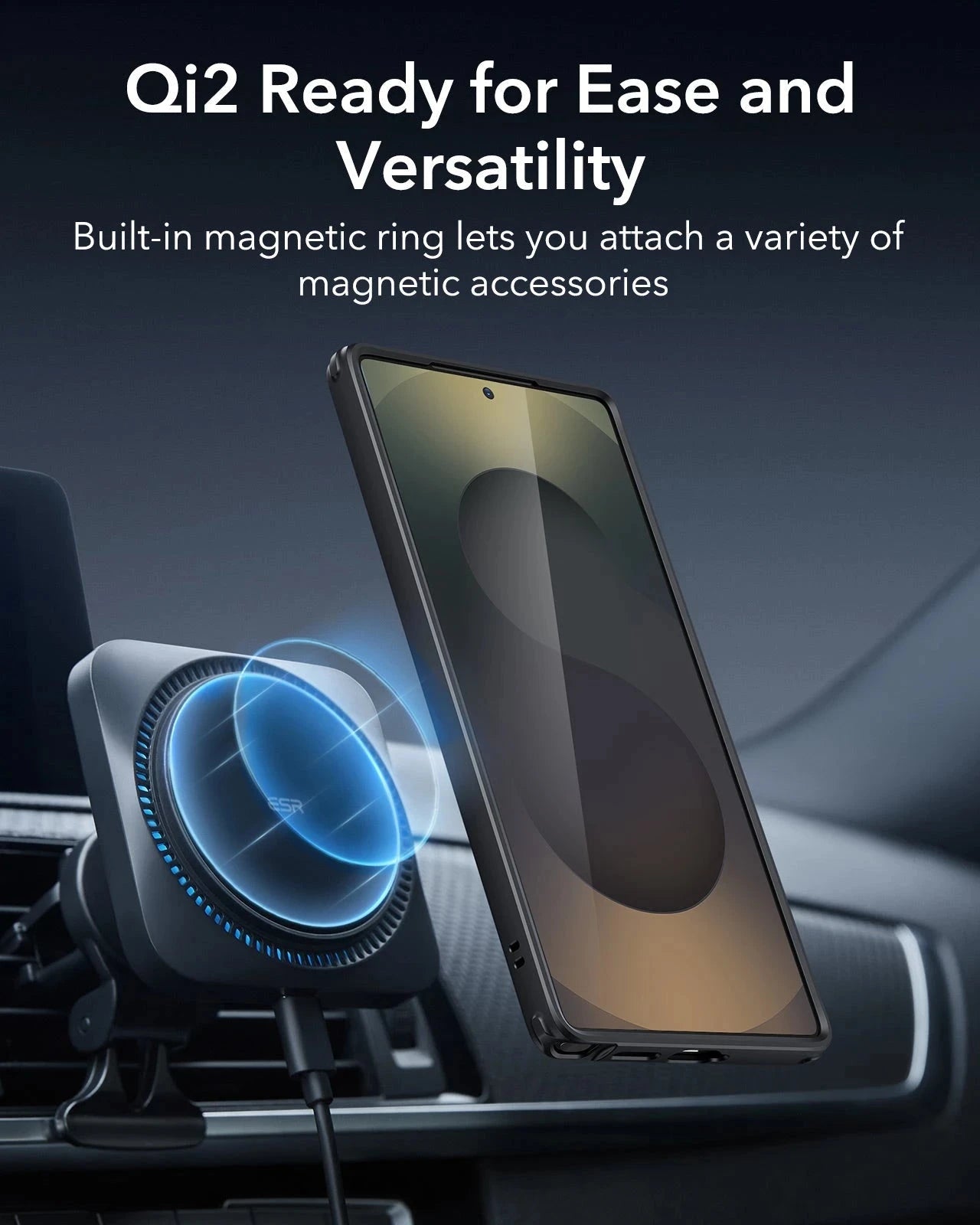 Galaxy S25 Ultra HaloLock Classic Hybrid Case - Frosted Black