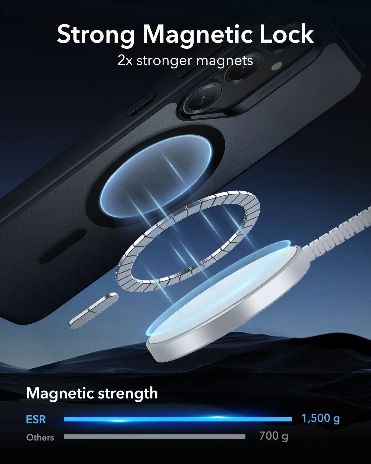 Galaxy S25+ HaloLock Classic Hybrid Case - Frosted Black