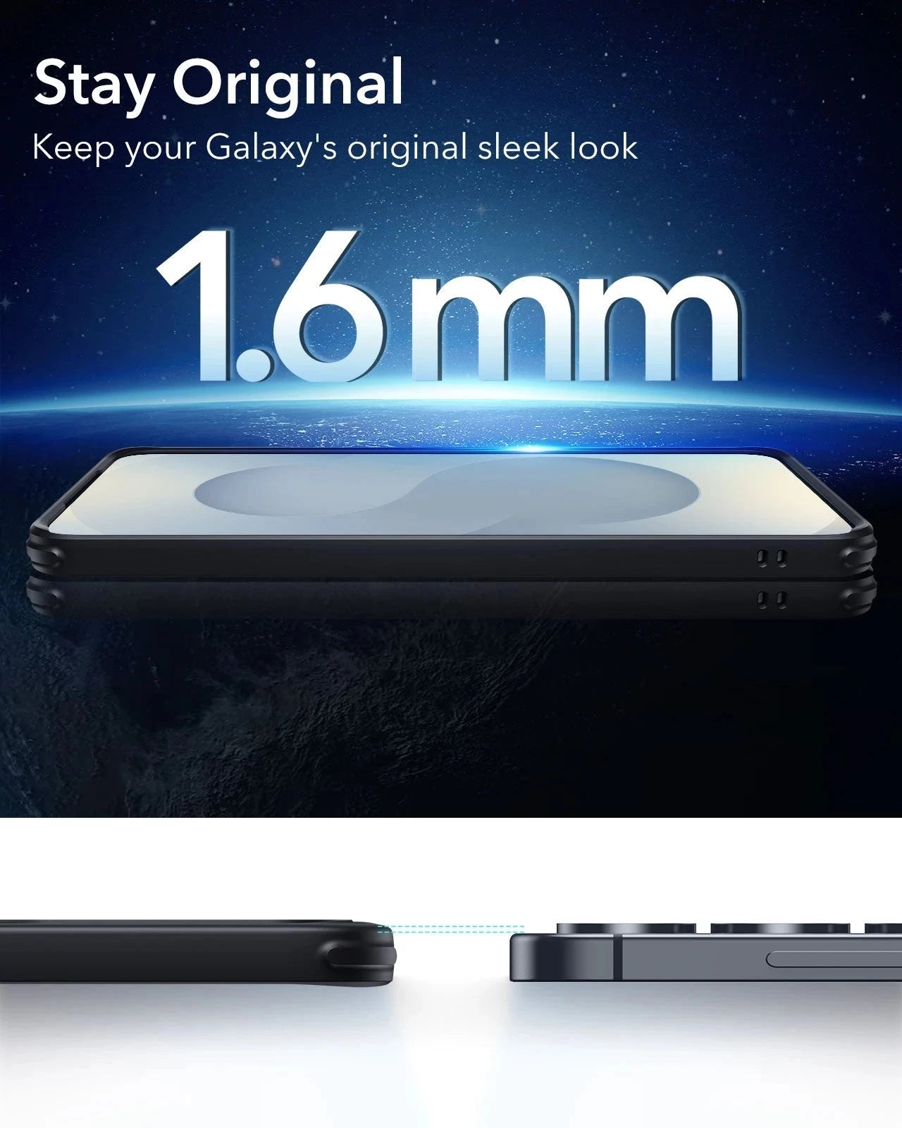 Galaxy S25+ HaloLock Classic Hybrid Case - Frosted Black