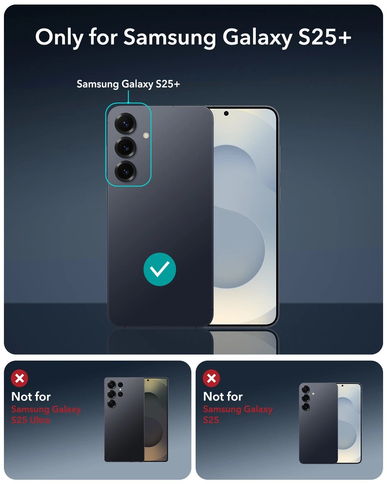 Galaxy S25+ HaloLock Classic Hybrid Case - Frosted Black