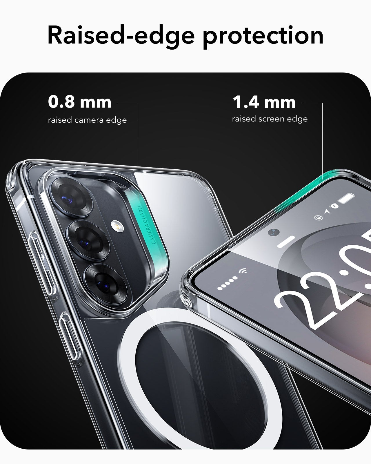 Samsung Galaxy S26 Classic Hybrid Magsafe Case Clear raised edge protection