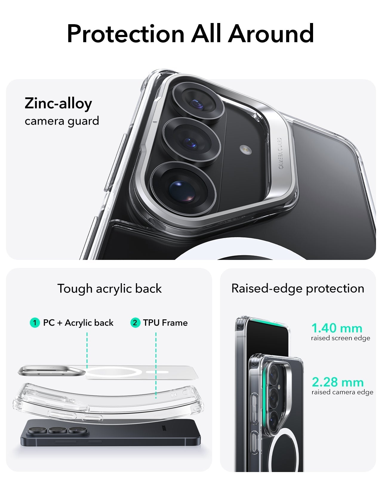 Samsung Galaxy S26 Ultra Classic Hybrid Magsafe Case with Stand Clear Protection All Around