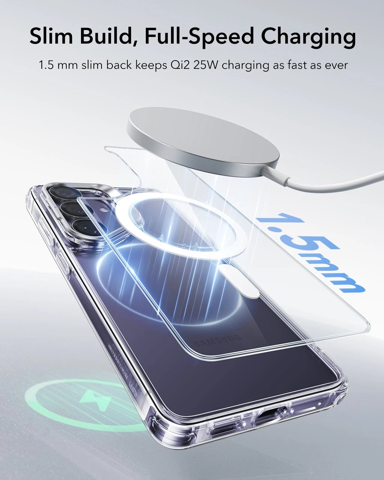 Samsung Galaxy S26 Ultra Classic Hybrid Magsafe Case with Stand Clear Slim Profile Full Speed Charging 