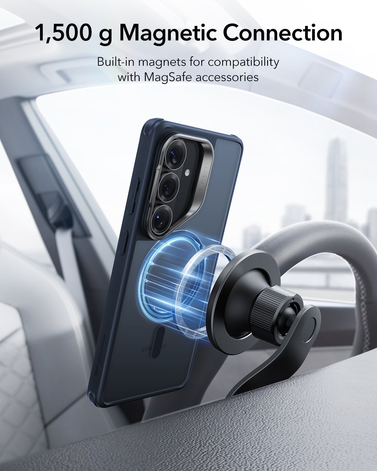 ESR Samsung Galaxy S26 Ultra Classic Hybrid Magsafe Case with Stand Frosted Blue 1500g Magnetic Connection