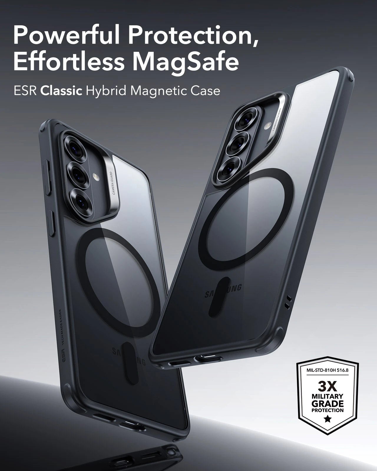 Samsung Galaxy S26 Plus Classic Hybrid Magsafe Case Clear Black powerful protection effortless magsafe