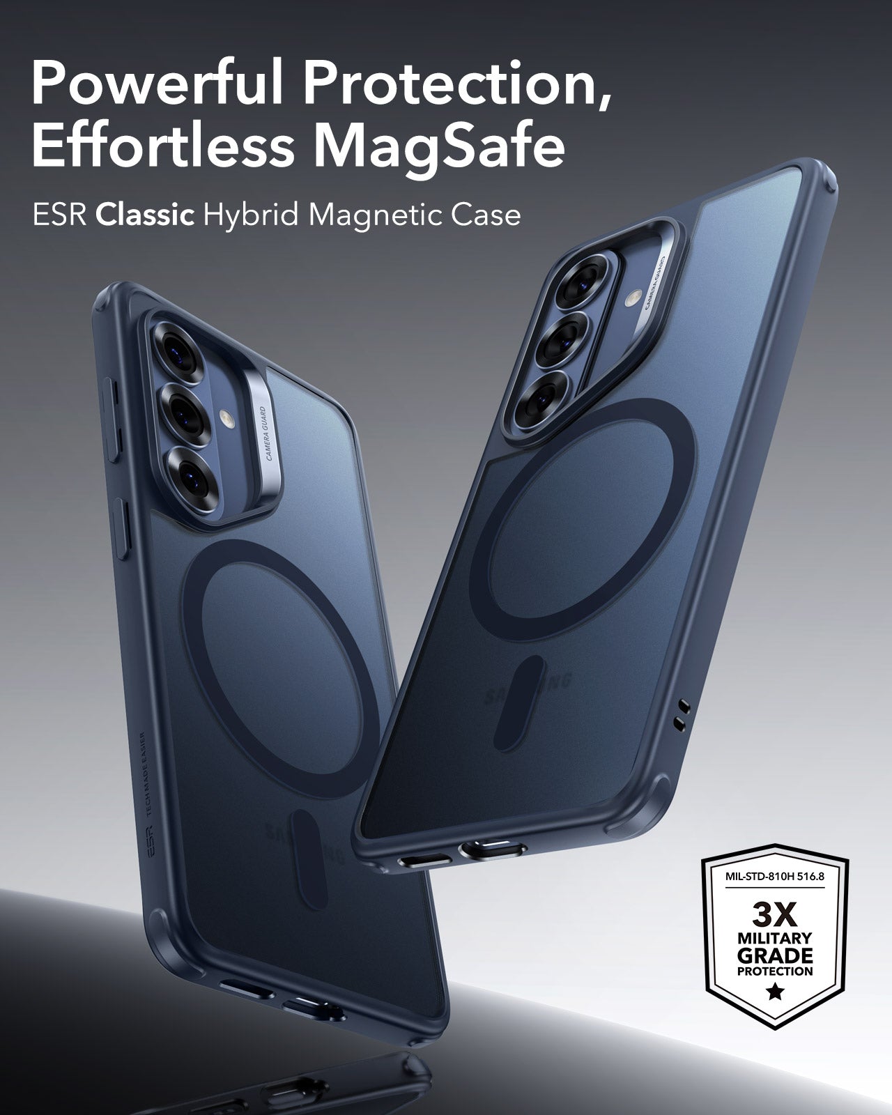 Samsung Galaxy S26 Plus Classic Hybrid Magsafe Case Frosted Blue Powerful Protection Effortless Magsafe