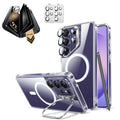 Galaxy S26 Ultra Classic Hybrid Magsafe Case with Stand and Corning Glass Privacy Screen Protector Set Clear