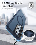 Samsung Galaxy S26 Ultra Classic Hybrid Magsafe Case with Stand Frosted Blue 4X Military Grade Protection