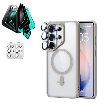 ESR Galaxy S26 Ultra Classic Hybrid Magsafe Case and Armorite Privacy Screen Protector Bundle Clear Grey